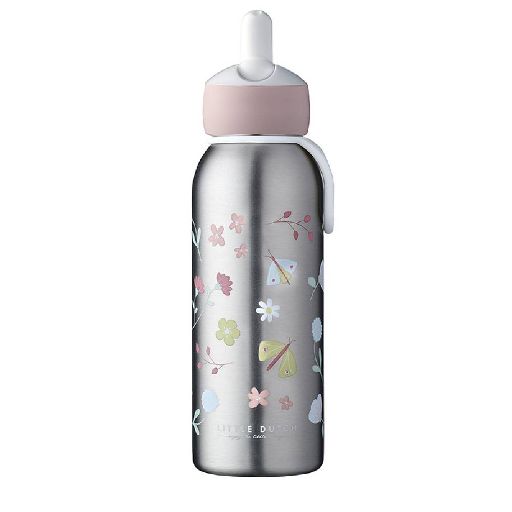 Little Dutch Bočica od nehrđajućeg čelika flip-up Flowers & Butterflies 350ml