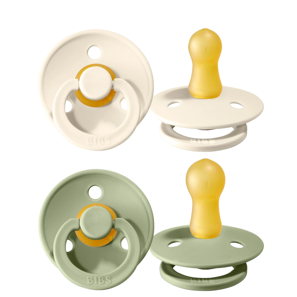 BIBS Colour dude (okrugle) - Ivory/Sage (vel.1)