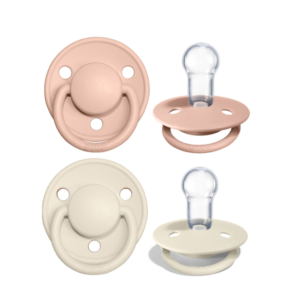 BIBS De Lux dude (silikon) - Ivory/Blush