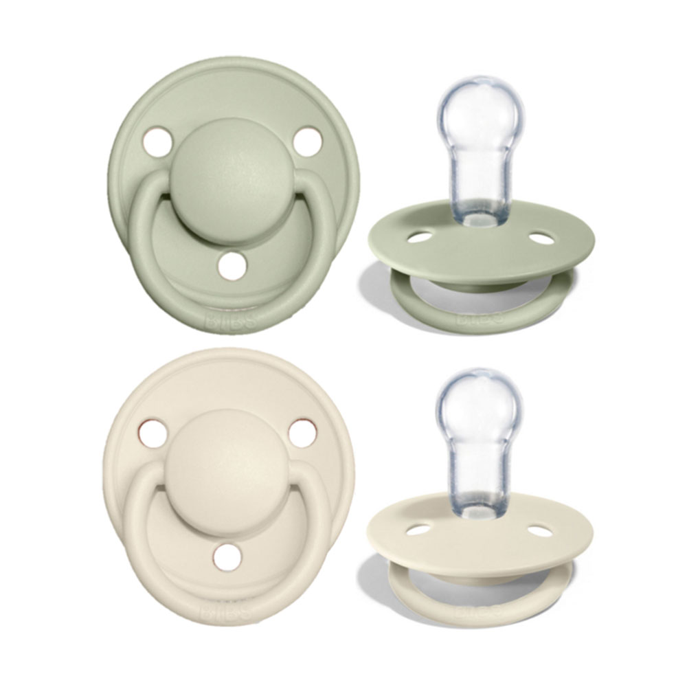 BIBS De Lux dude (silikon) -Ivory/Sage