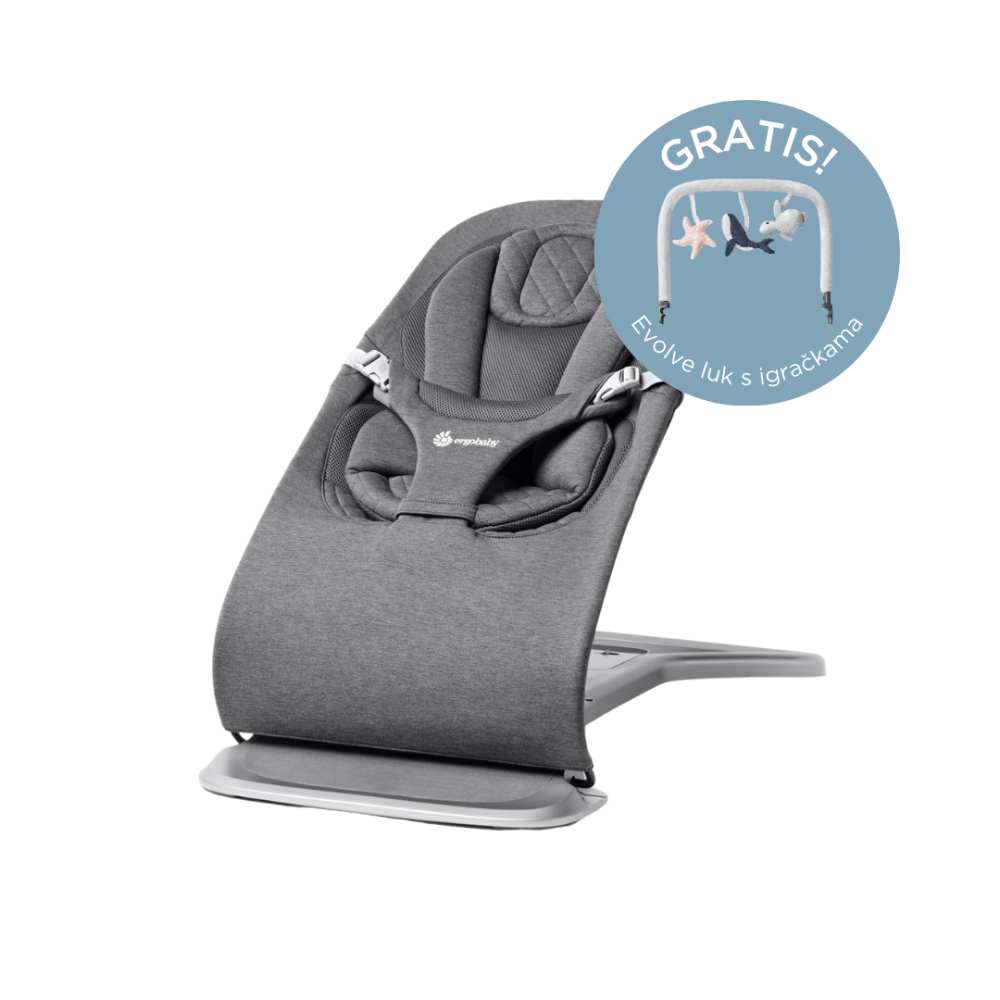 Ergobaby Evolve 3u1 ležaljka, Charcoal Grey