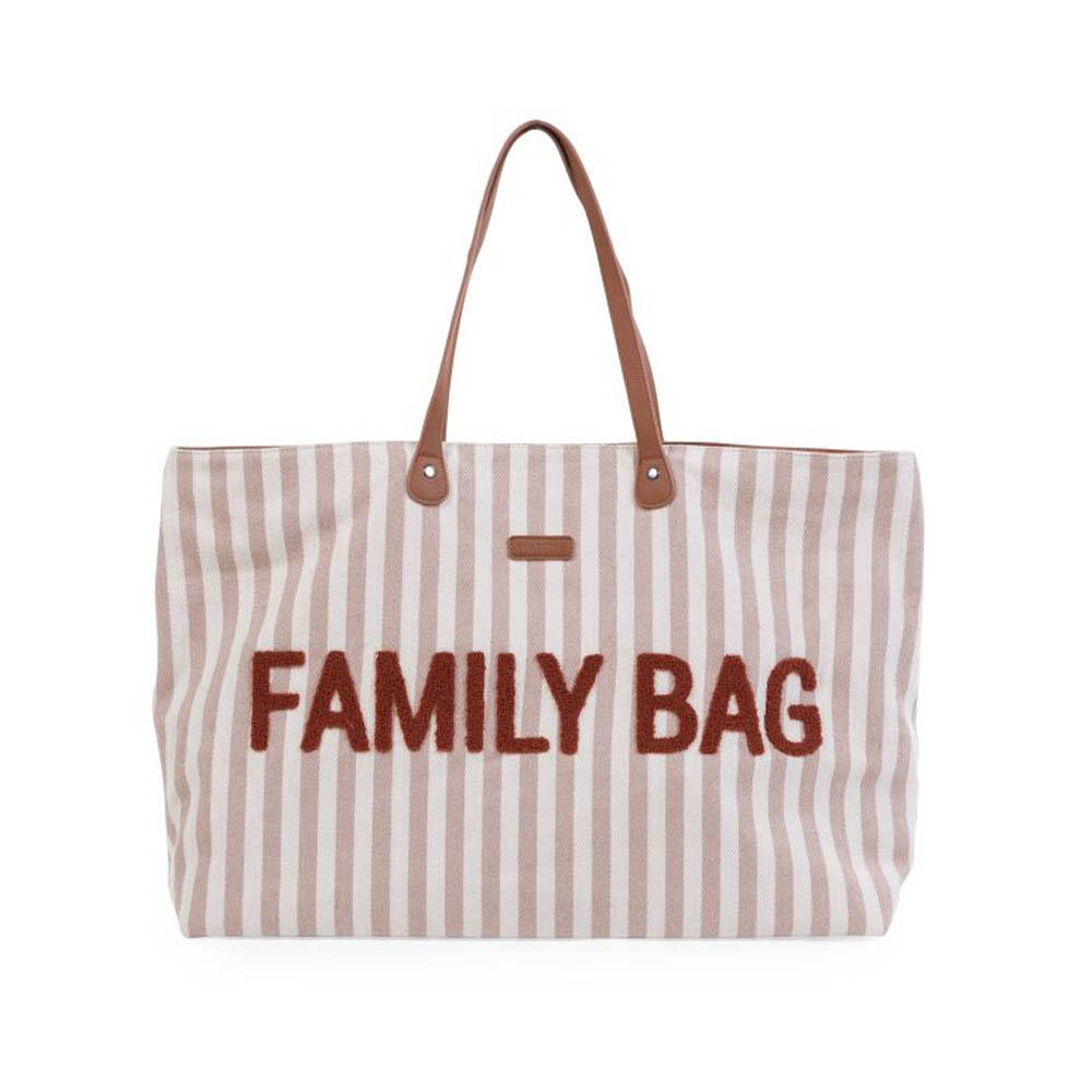 Childhome Torba Family bag, Stripes Nude/Terracotta